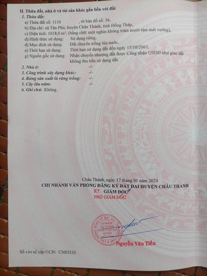 Đất Farm 1000m² Tân Phú, Sa Đéc chỉ 480 triệu - Sẵn sàng ở ngay!