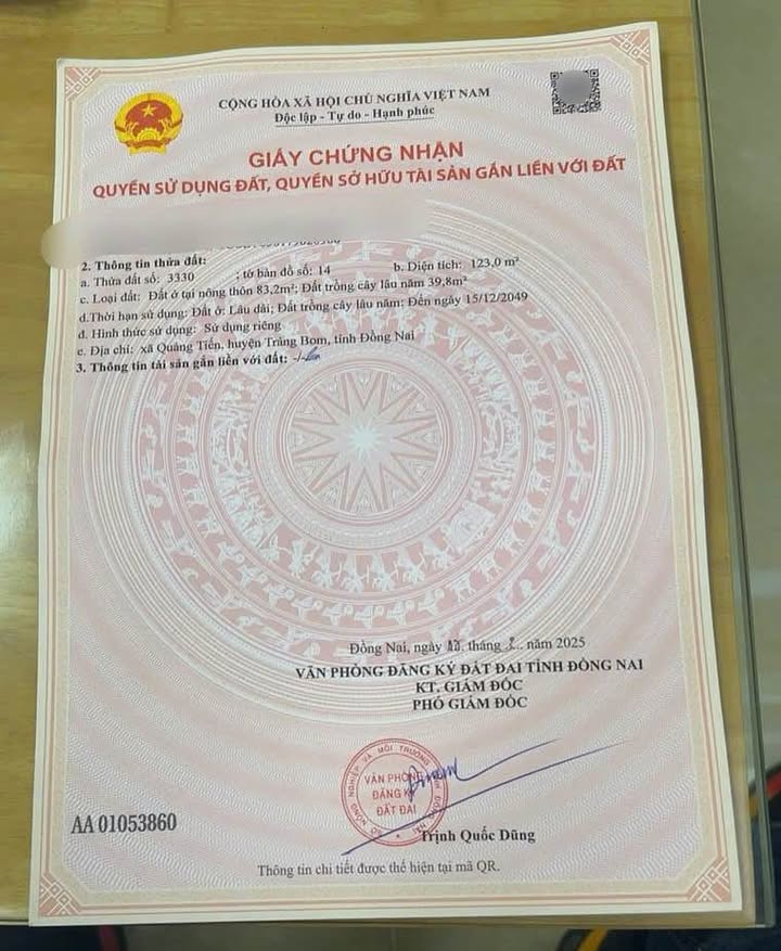 Đất nền Quảng Tiến Trảng Bom 125m² giá 1.39 tỷ - Sổ đỏ chính chủ, bớt lộc!