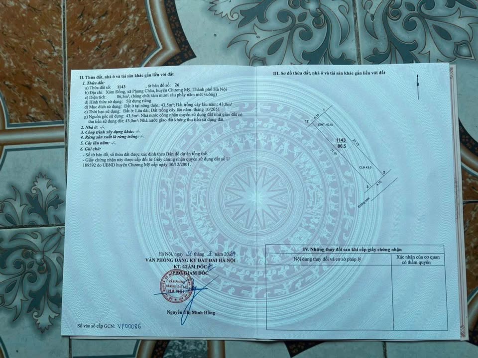 Đất nền Phụng Châu, Chương Mỹ 86.5m² giá chỉ 3.0 tỷ - Cơ hội đầu tư tuyệt vời!