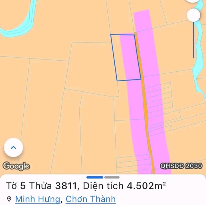 Đất nền khu phố 5 Minh Hưng 3950m² giá 5.5 tỷ - Pháp lý rõ ràng, tách thửa dễ dàng!