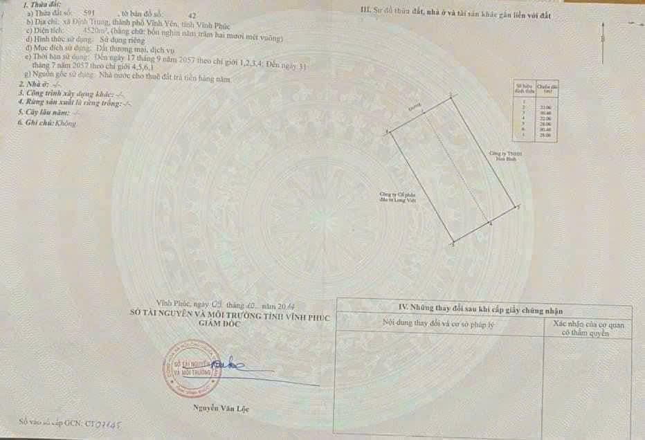 Đất nền đường Nguyễn Tất Thành, Định Trung, Vĩnh Yên 4520m² giá 50 tỷ - Cơ hội đầu tư hiếm có!