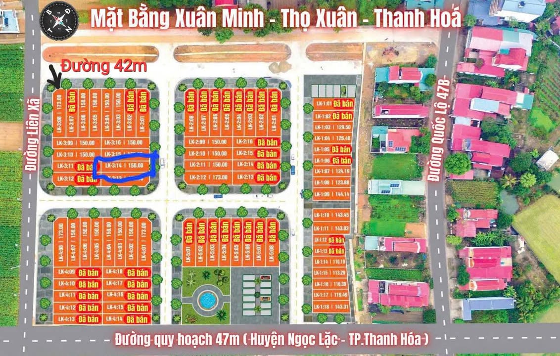 Đất nền lô góc Xuân Minh, Thanh Hóa 175m² giá 1.1 tỷ - Đầu tư sinh lời ngay!