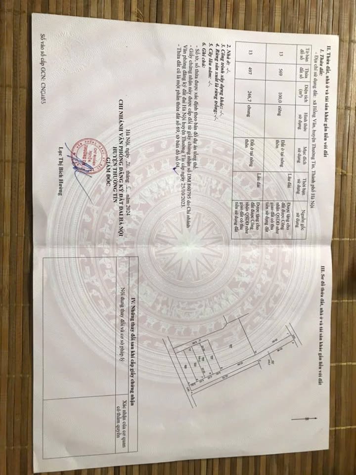 Đất thổ cư Thôn Xâm Thị, Thường Tín 100m² giá chỉ 7x triệu/m² - Sẵn sàng xây dựng ngay!