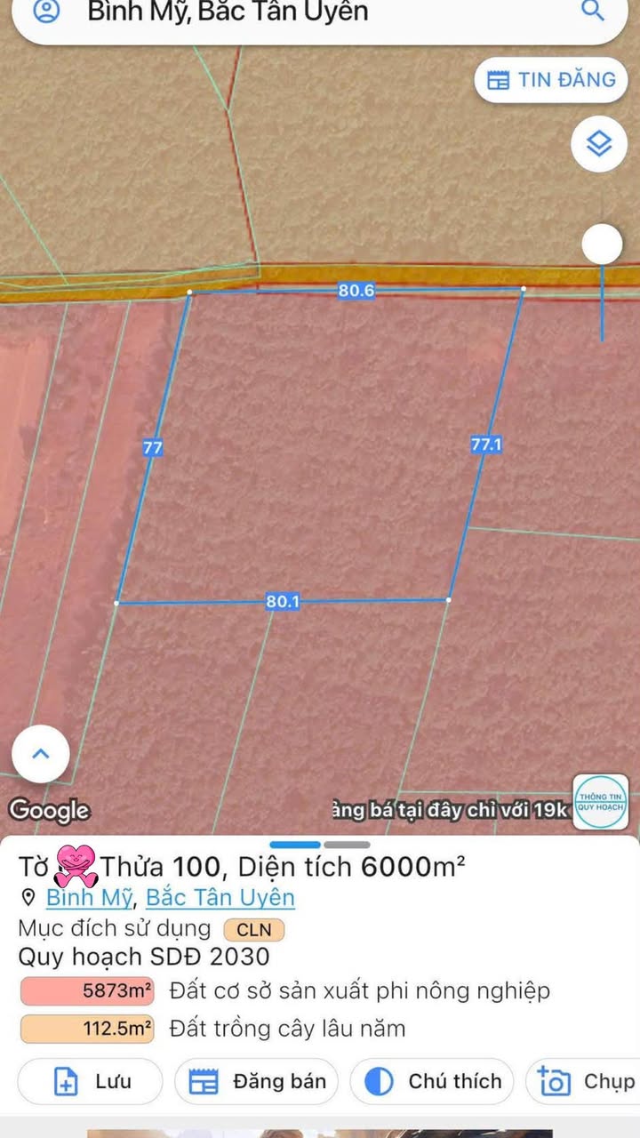 Đất nền Bình Mỹ Bắc Tân Uyên 6000m² - Cơ hội đầu tư hấp dẫn!