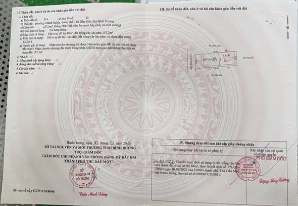 Đất nền Chánh Nghĩa Thủ Dầu Một 234m² giá 6 tỷ - Vị trí đắc địa, xây dựng tự do!