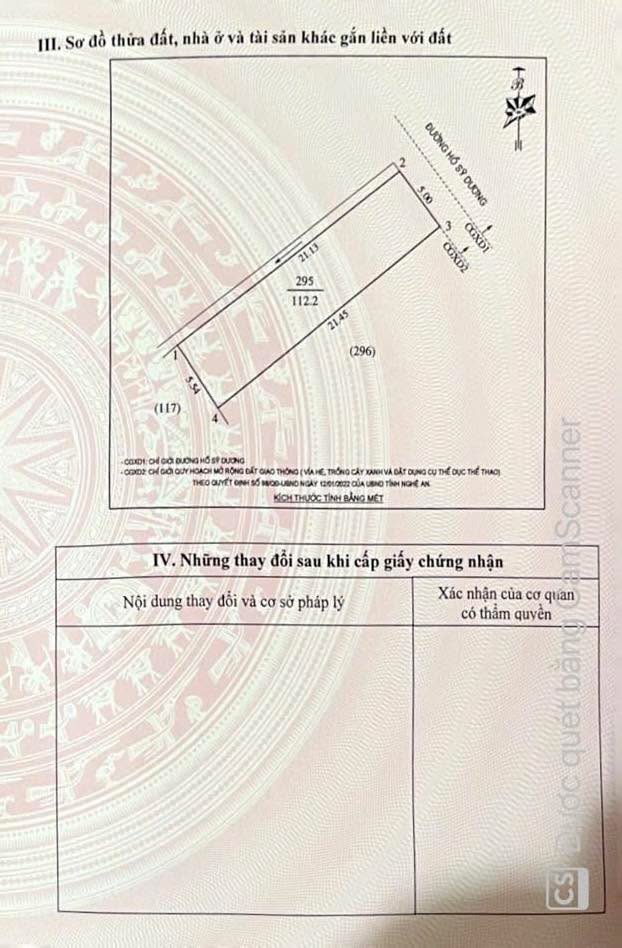 Đất Mặt Đường Hồ Sỹ Dương, Phường Hưng Bình 112m² - Cơ hội vàng cho nhà đầu tư!