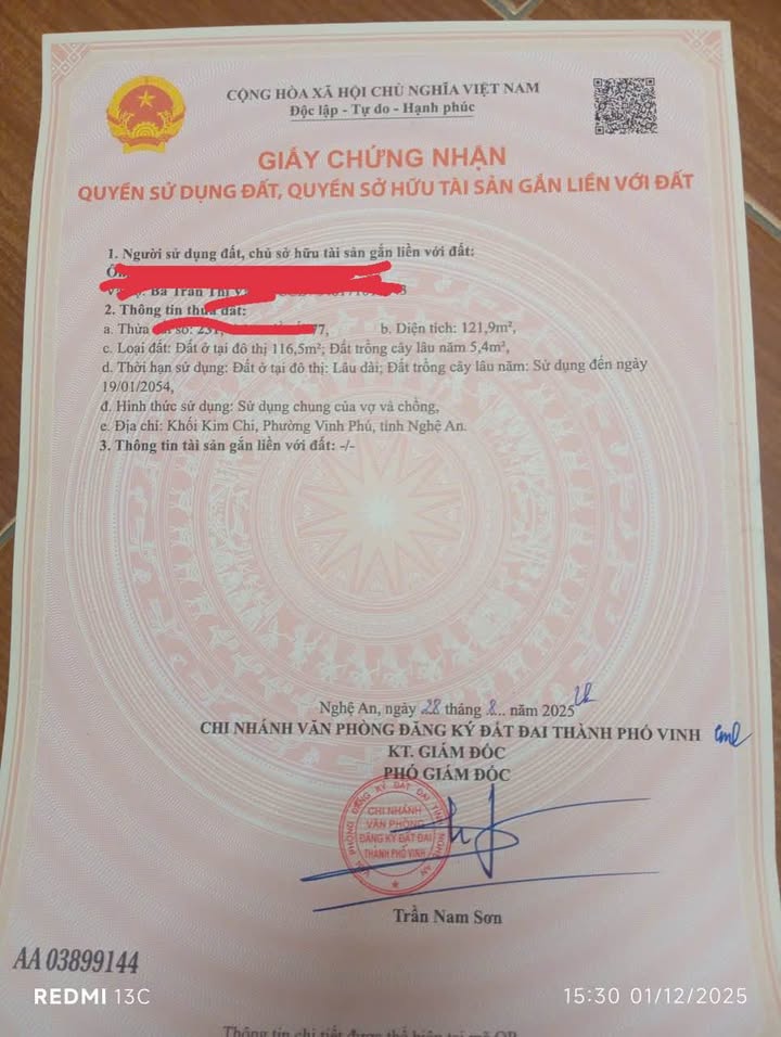 Đất mặt tiền đường Vương Thức, 122m² giá 4 tỷ - Cơ hội đầu tư hiếm có!