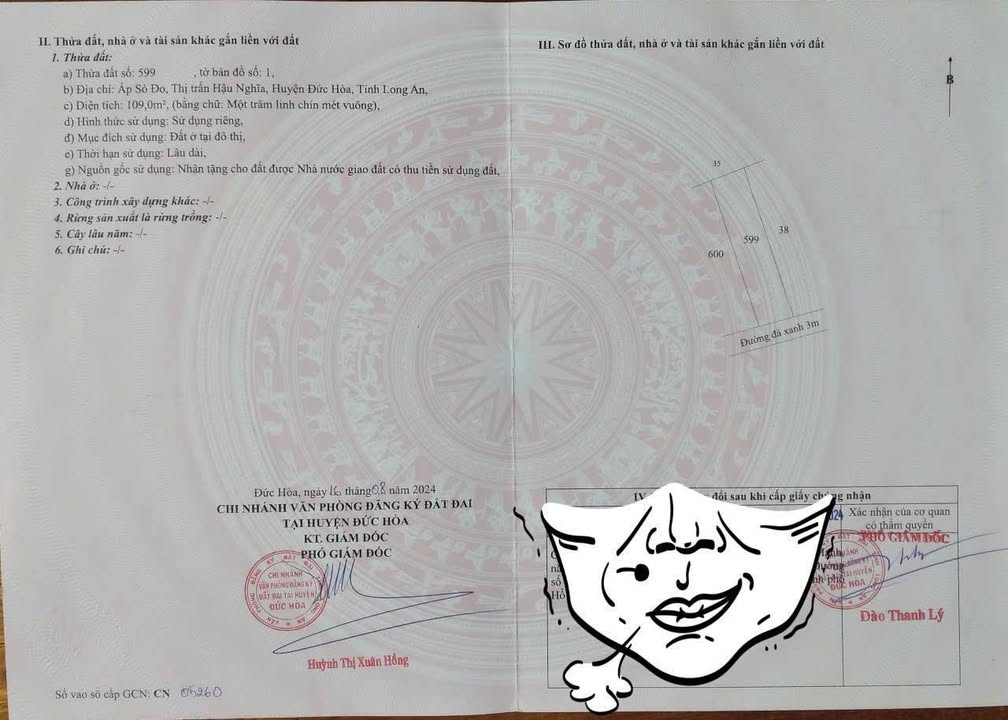 Đất nền 109m² tại Hậu Nghĩa, Đức Hòa giá chỉ 950 triệu - Cơ hội đầu tư hấp dẫn!