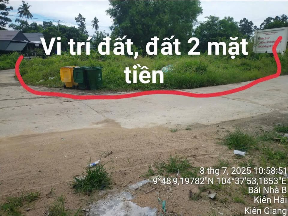 Đất nền 192m² tại ấp Bãi Nhà B, xã Lại Sơn, Kiên Hải - Giá chỉ 4.5 tỷ!