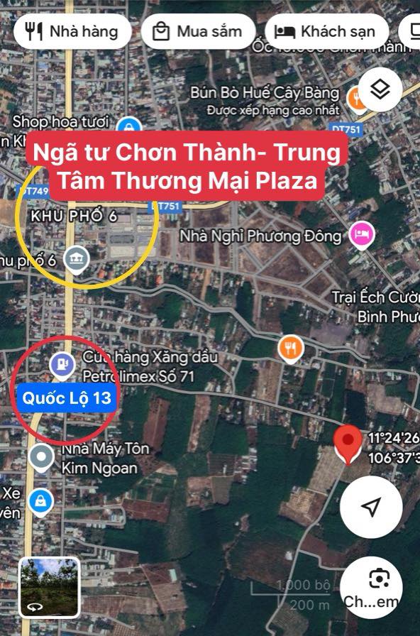 Đất nền Chơn Thành 195m² - Sổ đỏ chính chủ, vị trí đắc địa gần Quốc Lộ 13
