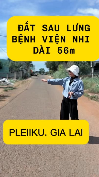 Đất làm vườn tại Pleiku 280m² giá 1.1 tỷ - Mặt tiền đường CMT8 gần Bệnh viện Nhi