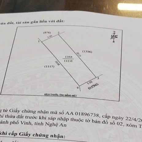 Đất nền Thái Thịnh Nghĩa, Vinh Lộc, 112m² giá 1.85 tỷ - Đường rộng, hướng Đông Nam