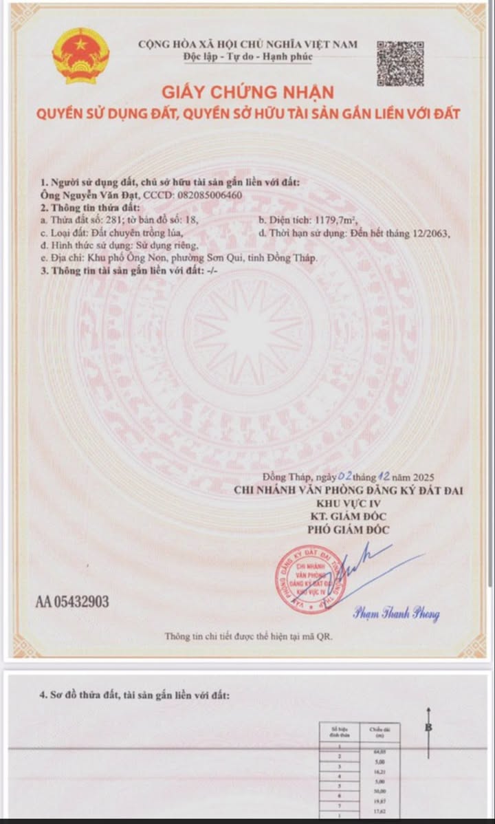 Đất nền 1.179,7m² tại Đường Liên Ấp Ông Non, Bình Tân - Giá chỉ 1 tỷ!