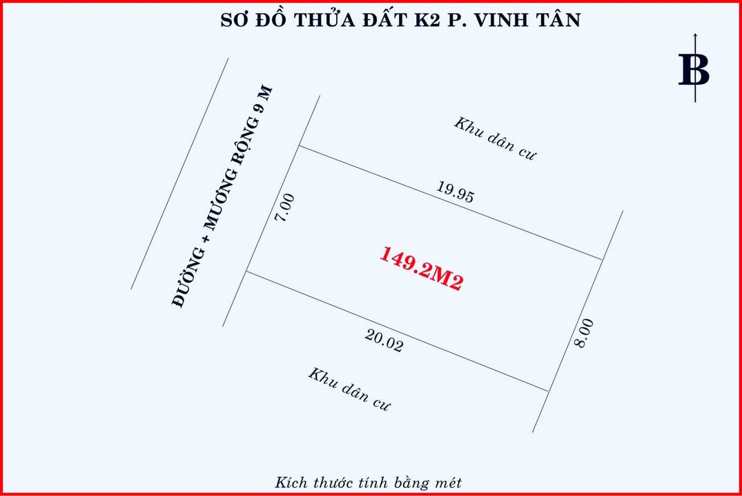 Bán đất Vinh Tân 149,2m² giá 3 tỷ - Đầu tư tiềm năng cao!