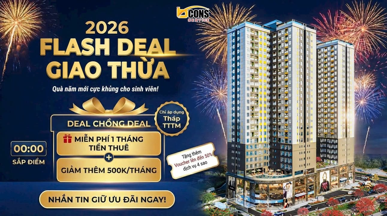 Căn hộ cho thuê Bcons City Dĩ An 33m² chỉ 5.2 triệu - Tặng 1 tháng thuê!