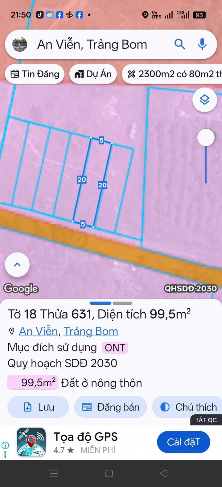 Đất nền 100m² xã An Viễn, Trảng Bom - Giá chỉ 6xx triệu, mặt tiền đường nhựa!