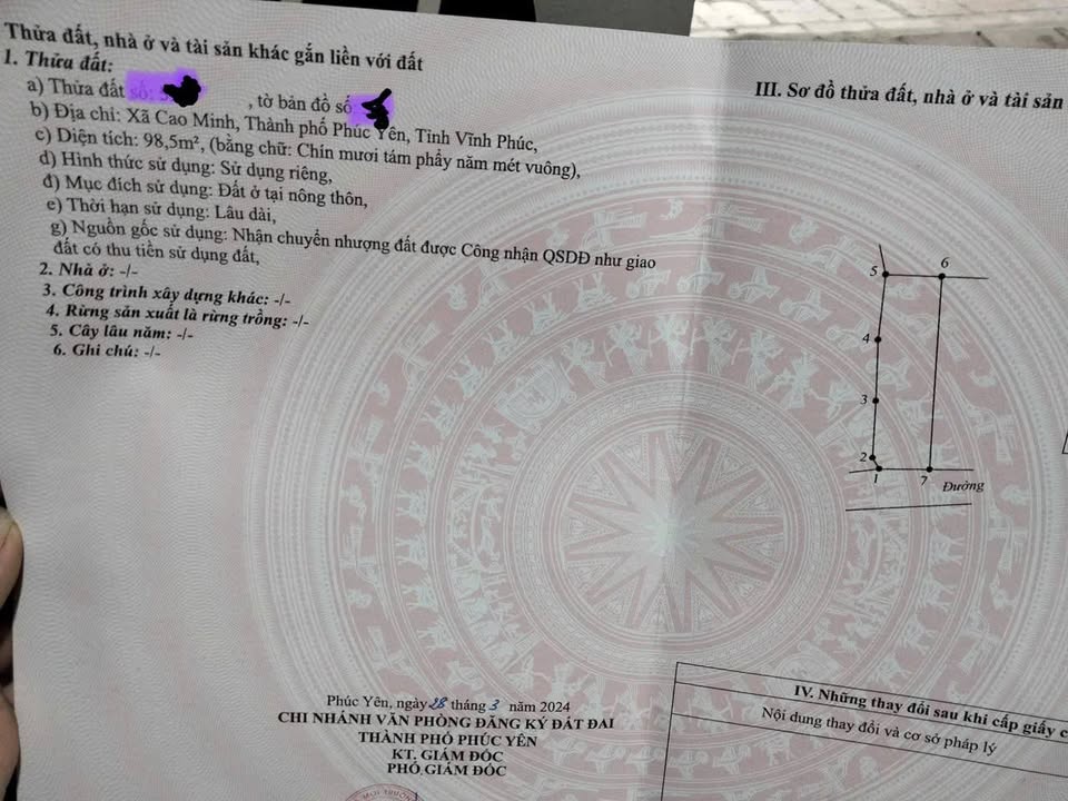 Đất thổ cư Đức Cung, Phường Xuân Hòa 99m² - Gần chợ, ô tô vào tận nơi!
