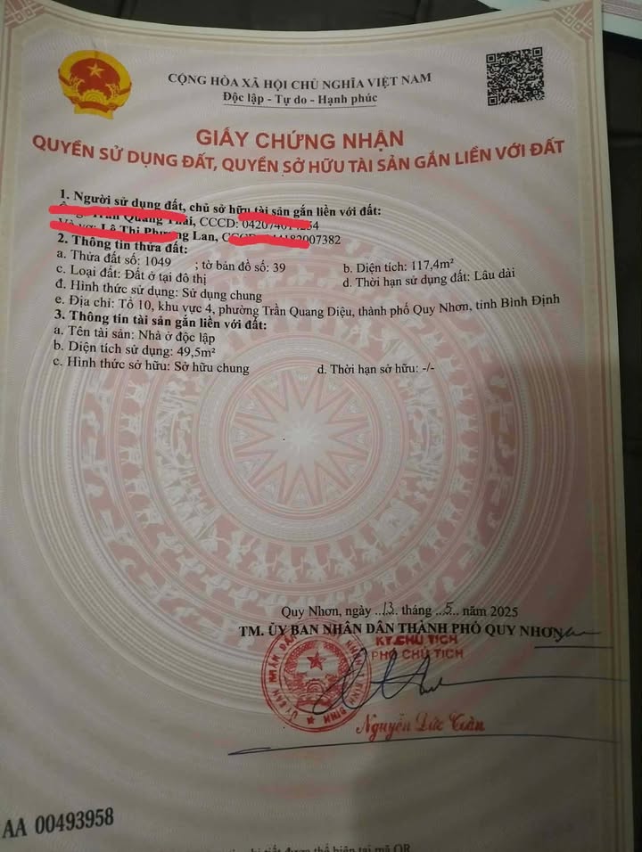 Lô đất 611/39 Lạc Long Quân, 117m², hướng Nam - Cơ hội đầu tư vàng!