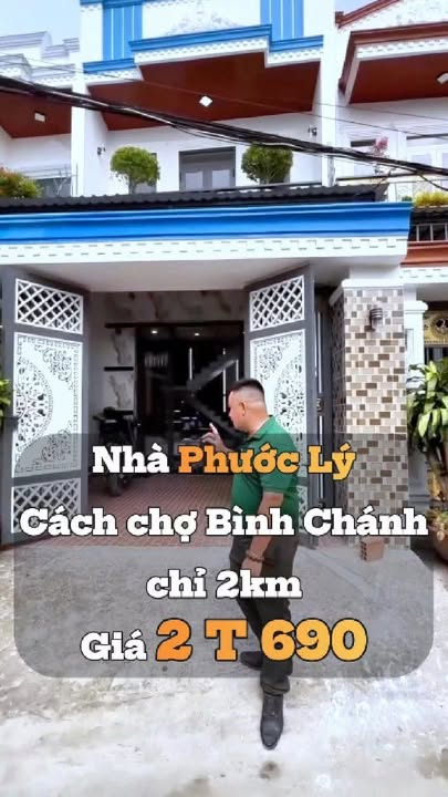 Nhà Phước Lý, Cần Giuộc 103m² giá 2.69 tỷ - Sổ hồng riêng, đầy đủ nội thất!