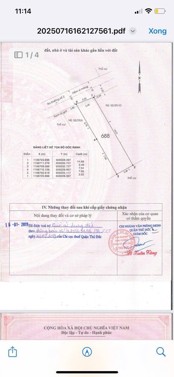 Đất nền Thủ Đức 51m² giá 3.45 tỷ - Hẻm thông 3m, gần cầu Ông Khiêm