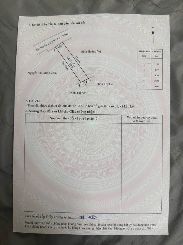 Đất thổ cư xã Lập Lễ, Thủy Nguyên, Hải Phòng 82m² - Mặt tiền rộng, an ninh tốt!
