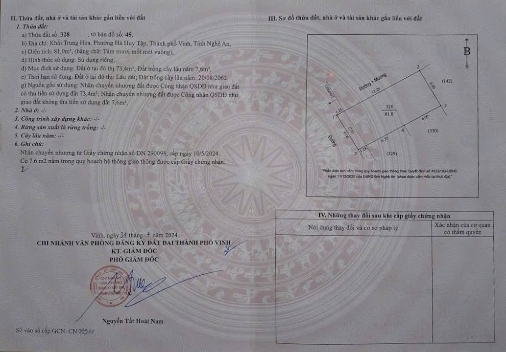 Bán đất phường Hà Huy Tập, TP Vinh 81m² giá 3.7 tỷ - Vị trí đắc địa, giao thông thuận tiện!