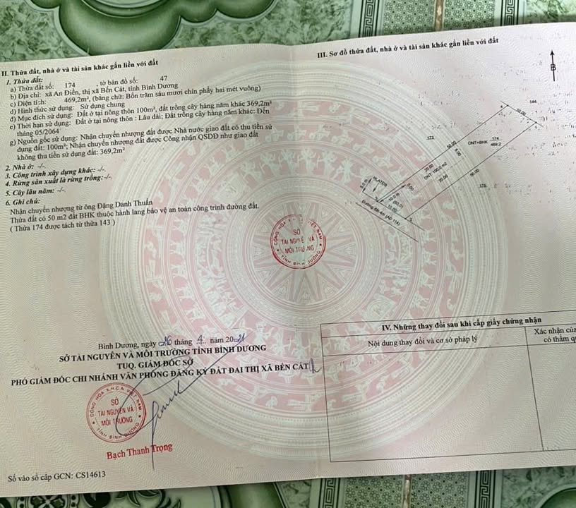 Đất nền An Điền Bến Cát 500m² giá 2.4 tỷ - Đường nhựa thông thoáng!