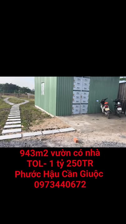 Nhà vườn Phước Hậu Cần Giuộc 943m² giá 1.25 tỷ - Ô tô vào tận nơi!