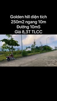 Lô đất Golden Hill Đà Nẵng 250m² giá 8.3 tỷ - Cơ hội đầu tư tuyệt vời!