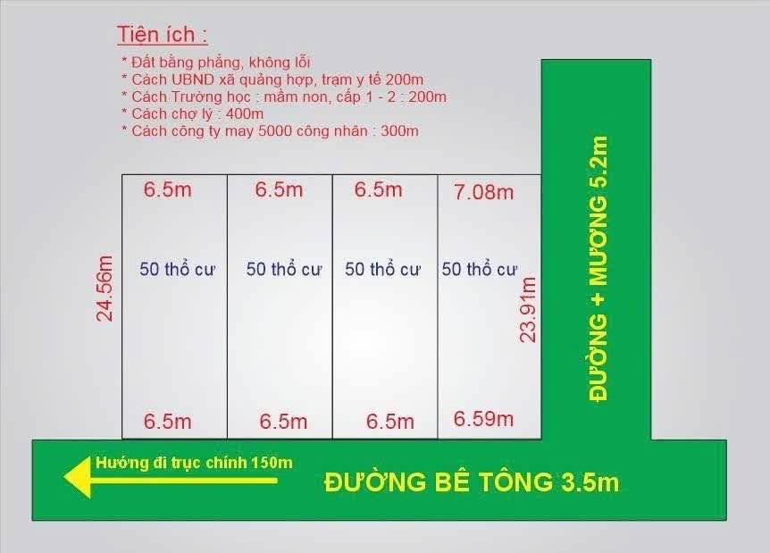 Lô đất Quảng Hợp, Quảng Xương 149m² giá 400 triệu - Cơ hội đầu tư hiếm có!