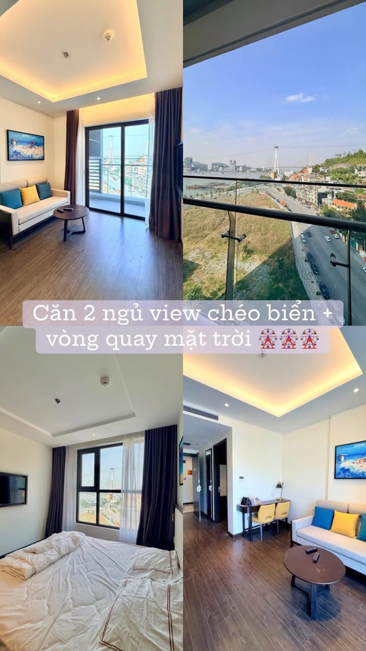 Căn hộ cho thuê The Sapphire Halong 2 ngủ view biển - Tiện nghi đầy đủ