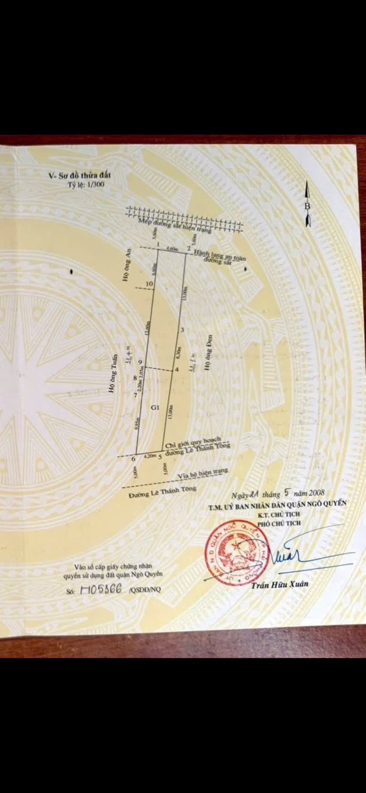 Đất mặt đường Lê Thánh Tông, Ngô Quyền, Hải Phòng 147m² giá 11.025 tỷ - Đầu tư sinh lời hiếm có!