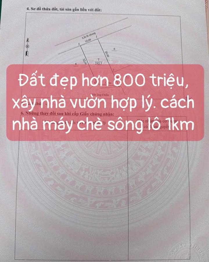 Đất nền Kim Phú Yên Sơn 255m² giá 800 triệu - Sổ đỏ chính chủ, vị trí đẹp!