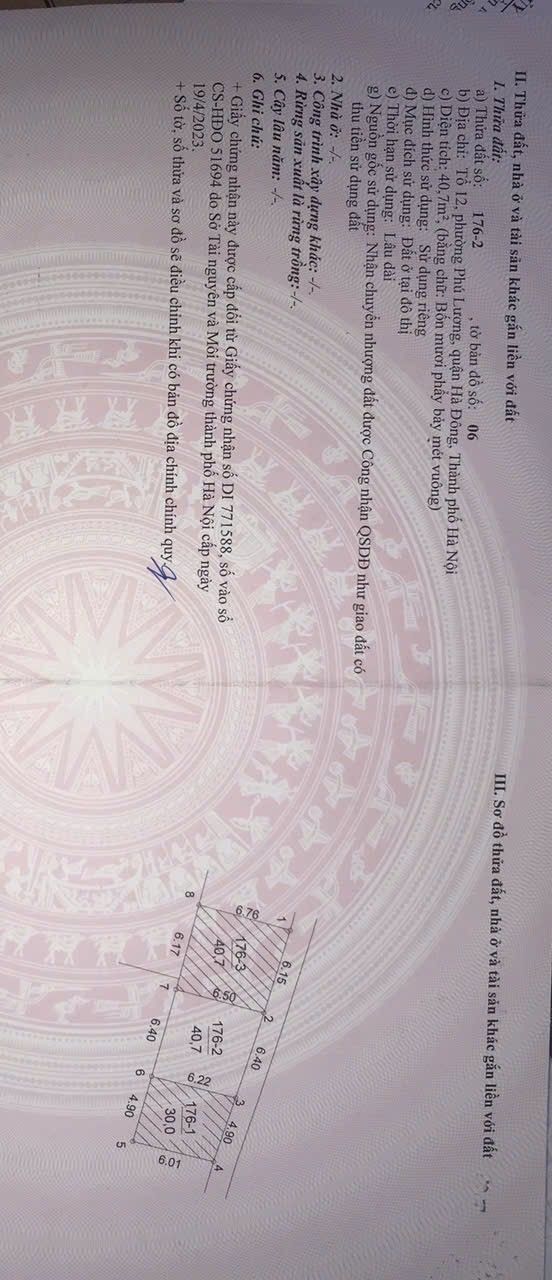 Đất nền Trinh Lương, Phú Lương 41m² giá 4 tỷ - Xây dựng siêu thoáng ngay!