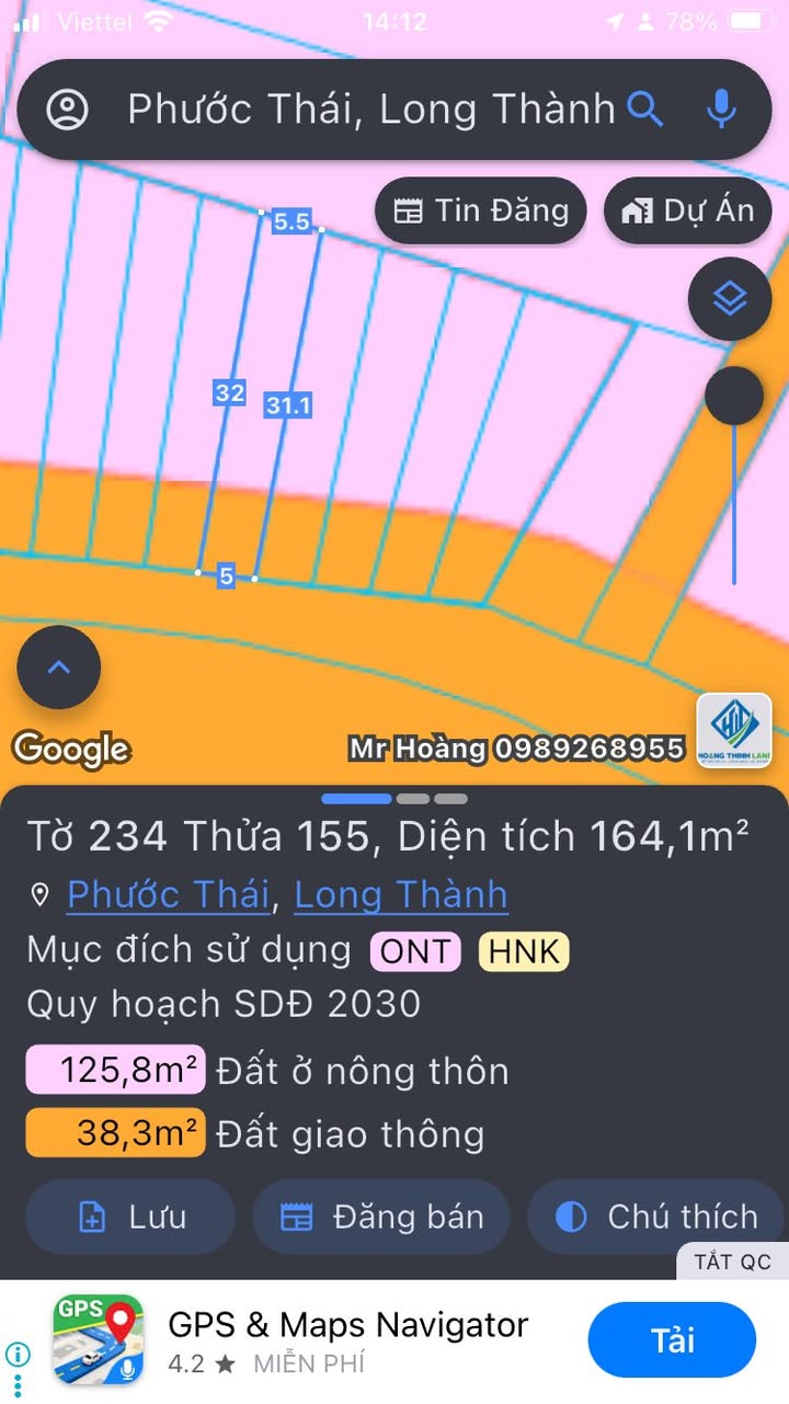 Đất nền ấp 4, xã Phước Bình, Long Thành 155m² giá chỉ 2 tỷ - Cơ hội đầu tư tuyệt vời!