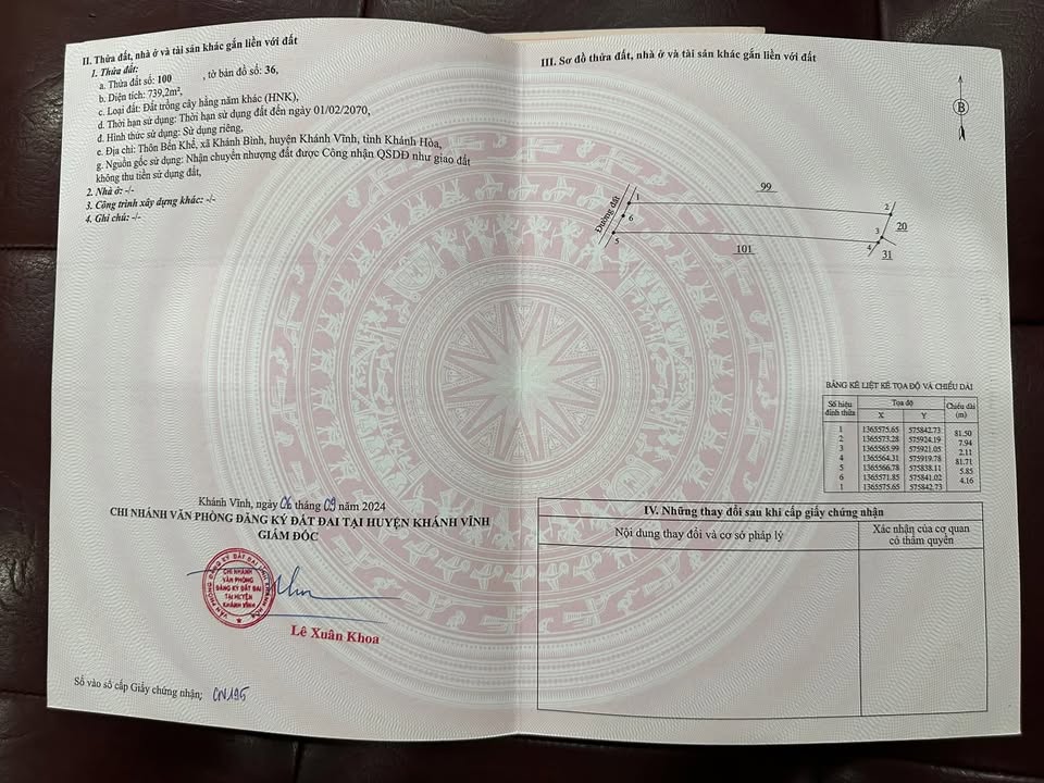 Đất nông nghiệp xã Khánh Bình 739m² giá 150 triệu - Đường ô tô vào tận nơi!