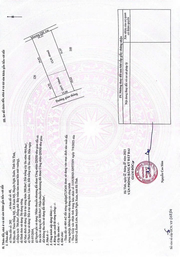 Lô đất đẹp 784m² tại thôn Hồng Mỹ, Tiên Điền - Cơ hội đầu tư không thể bỏ qua!