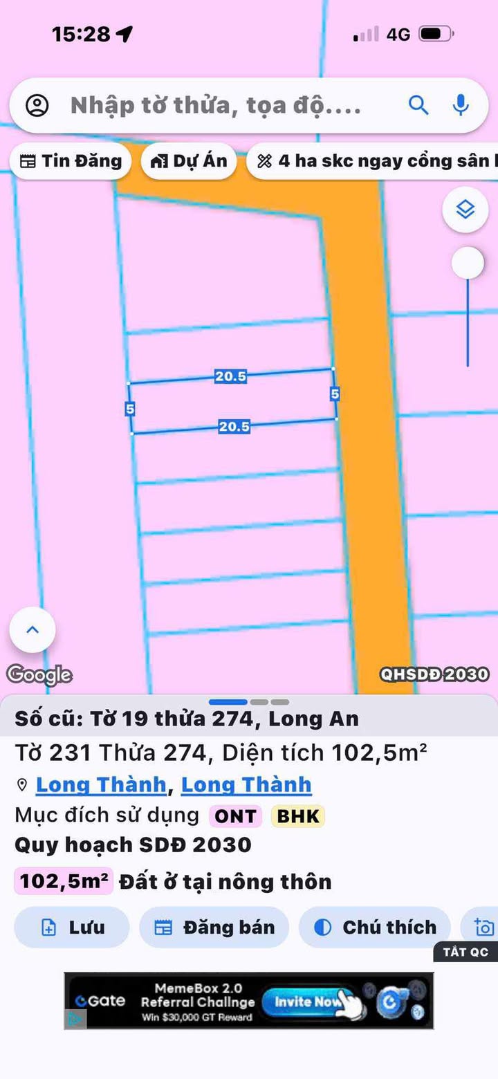 Đất nền Long An, Long Thành 100m² giá 1.6 tỷ - Pháp lý rõ ràng, sổ riêng!