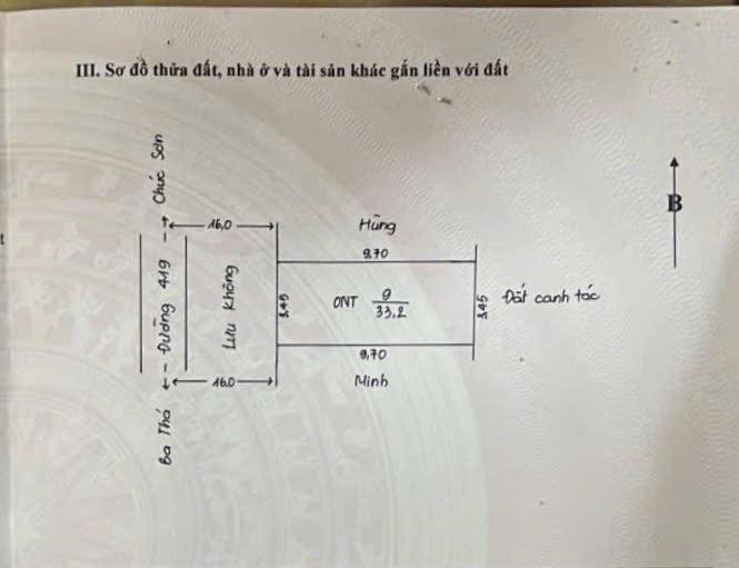 Đất kinh doanh mặt tiền TL419 Chương Mỹ 33m² - Cơ hội đầu tư hấp dẫn!
