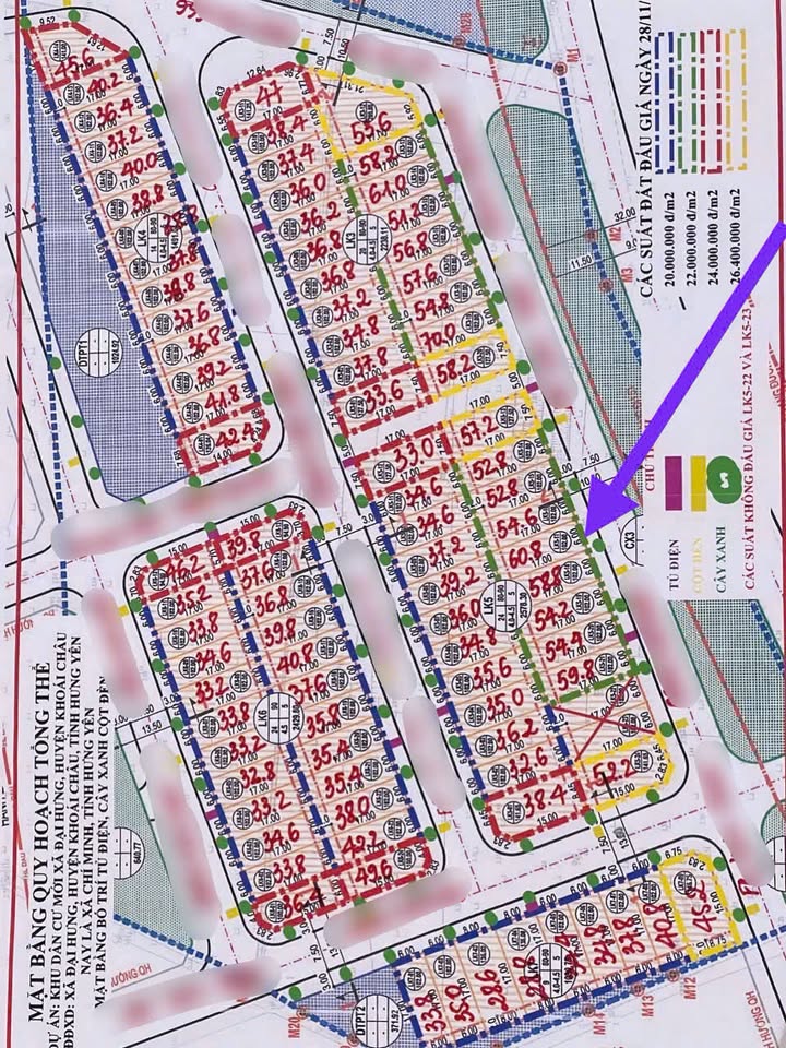 Đất nền Đại Hưng, Khoái Châu 102m² giá 6.08 tỷ - Hướng Nam, đầu tư sinh lời!