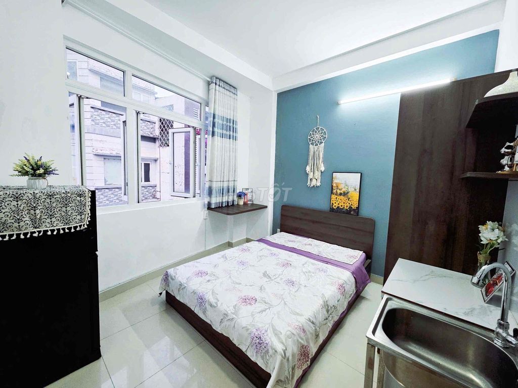 Studio 30m² Thích Quảng Đức, Phú Nhuận chỉ 4.9 triệu - Đầy đủ tiện nghi, an ninh 24/7!