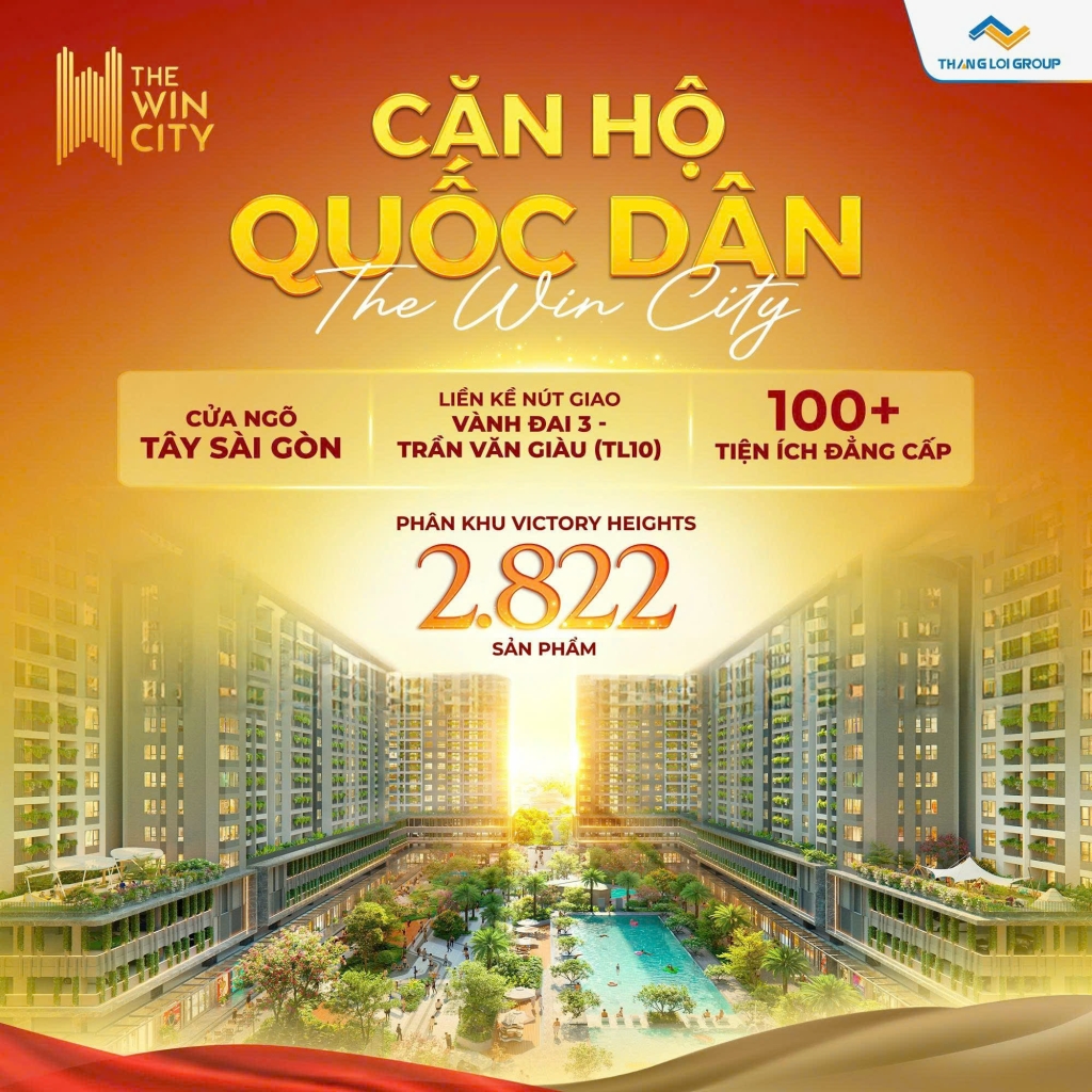 Căn hộ The Win City Đức Hòa 50m² giá 1.52 tỷ - Cơ hội đầu tư sinh lời cao!
