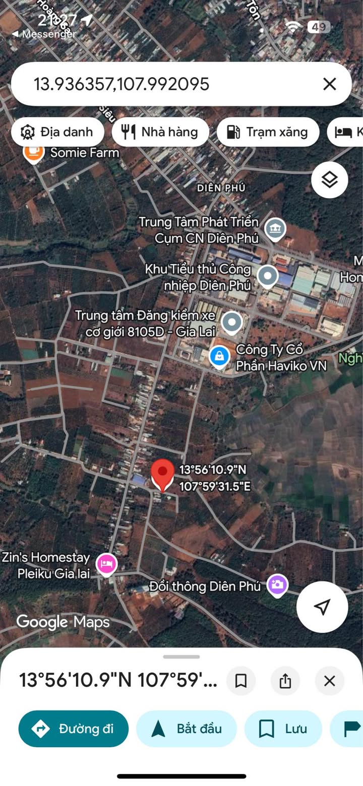 Đất thổ cư Diên Phú, Pleiku 120m² giá chỉ 350 triệu - Cơ hội đầu tư tuyệt vời!