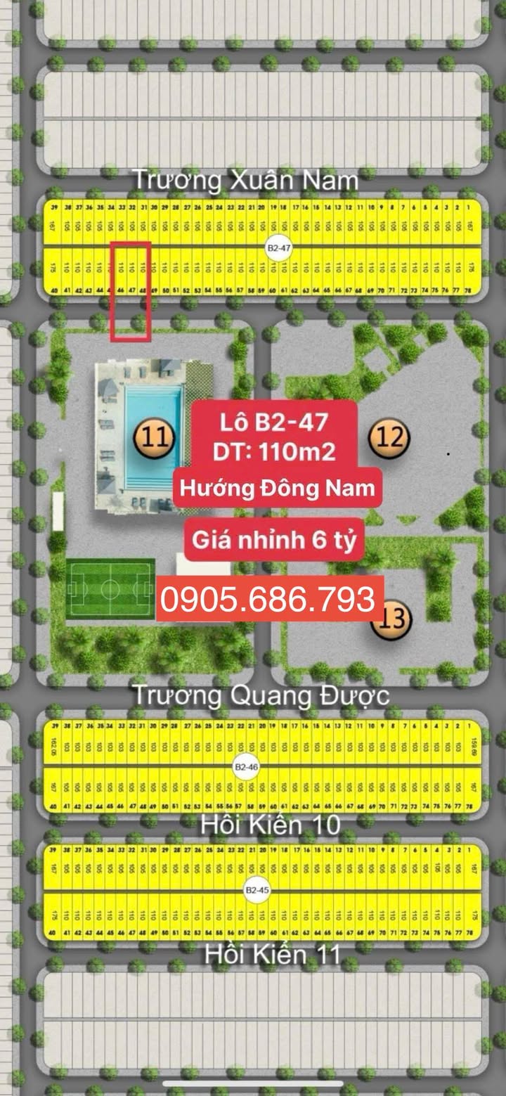 Đất nền dự án Nam Hòa Xuân Đà Nẵng 110m² giá 6 tỷ - Đầu tư sinh lời ngay!