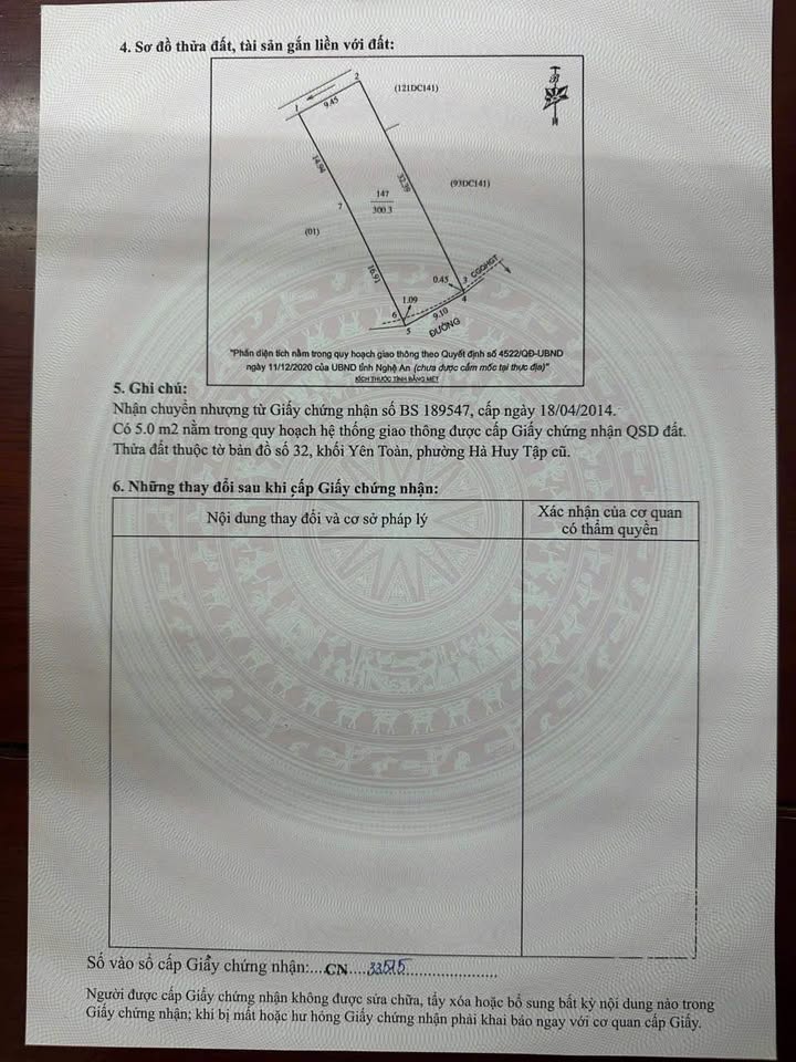 Lô đất đẹp Vinh 300m² giá 12.5 tỷ - Vị trí trung tâm thuận lợi!