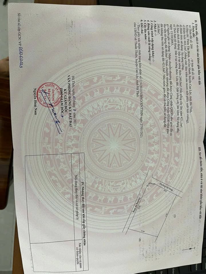 Đất nền lô góc Gia Hanh, Can Lộc 661m² giá 1.3 tỷ - Cơ hội đầu tư hấp dẫn!