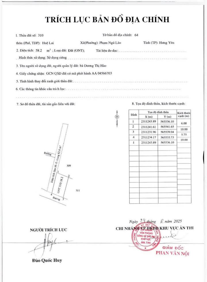 Đất nền Phạm Ngũ Lão Hưng Yên 58m² giá 900 triệu - Cơ hội đầu tư hấp dẫn!
