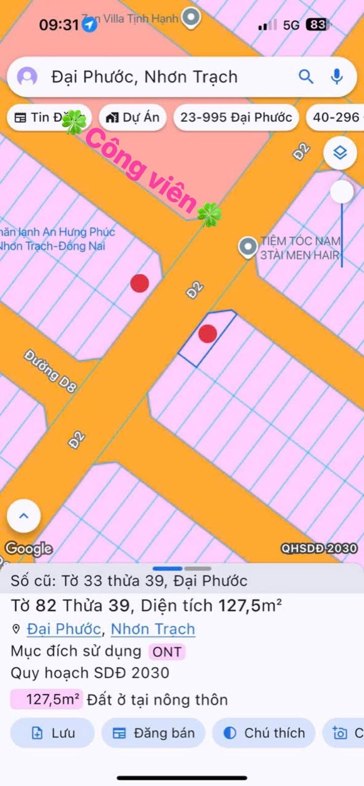 Đất nền Đại Phước Nhơn Trạch 127m² giá hợp lý - Chính chủ bán gấp!