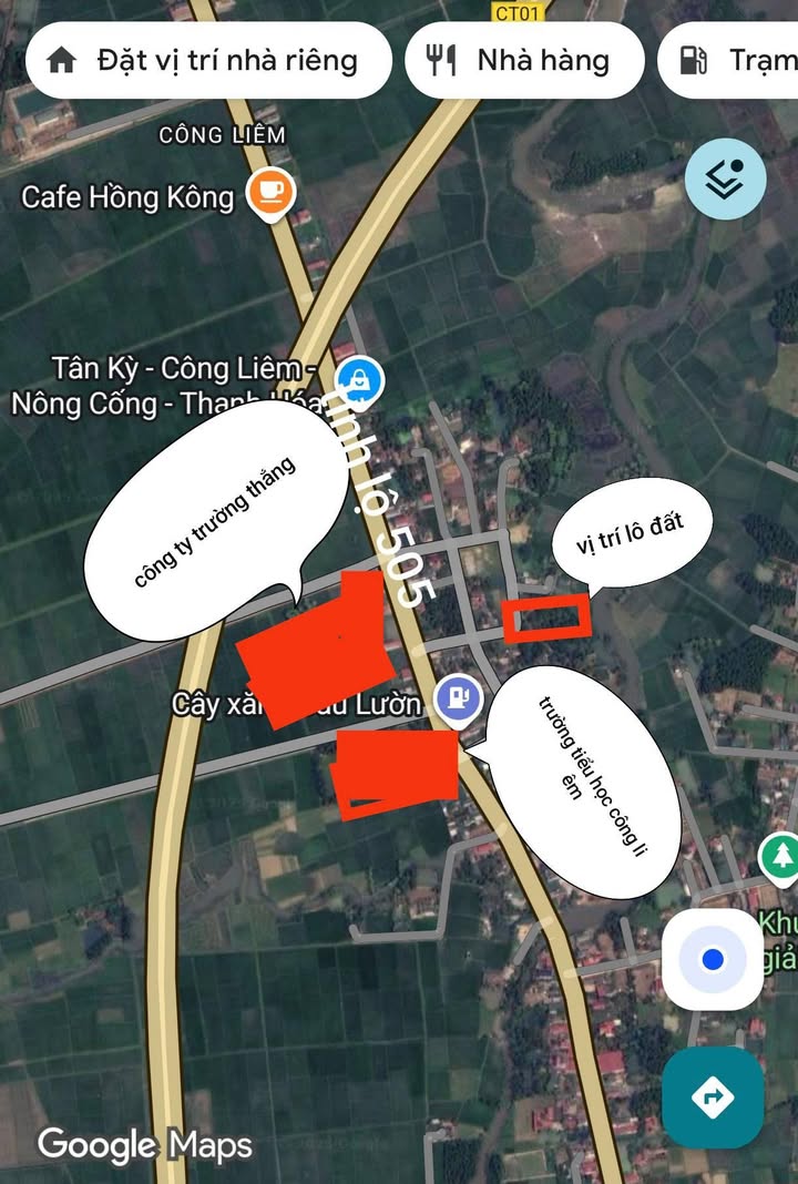 Đất nền chính chủ tại xã Công Liêm, Nông Cống, 135m² - Vị trí đắc địa gần chợ và trường học!