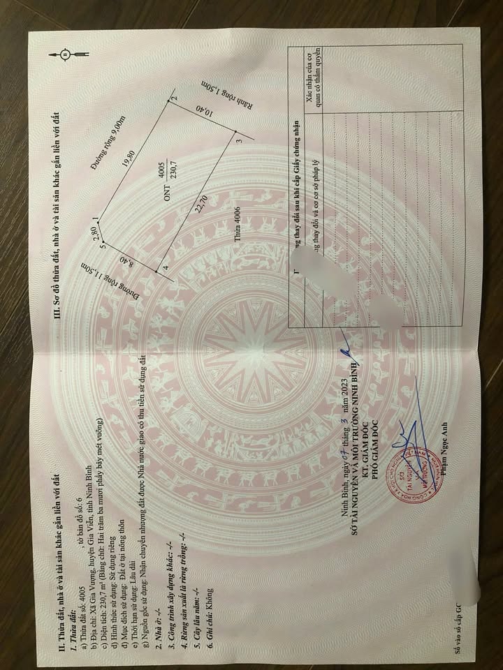 Đất nền Gia Vượng, Gia Viễn, Ninh Bình 230m² giá 2.9 tỷ - Đầu tư lý tưởng!